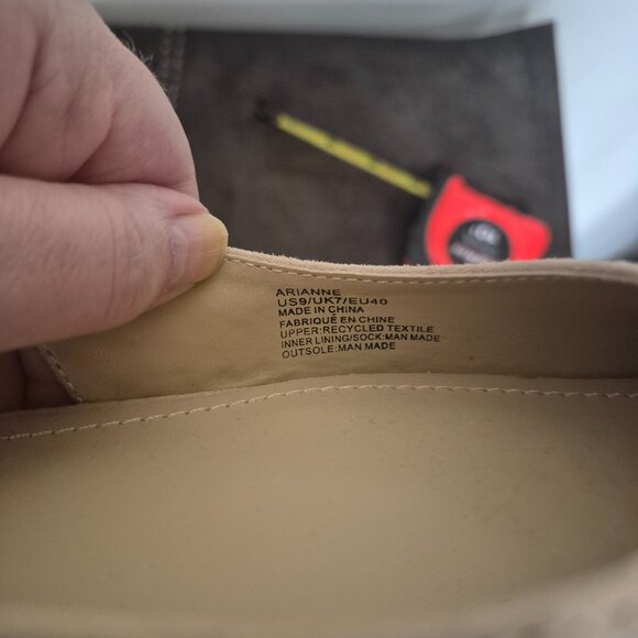 Tan Rhinestone Slingback Flats - Picture 6 of 7